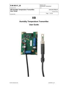 XB Transmitter v.1: User Guide