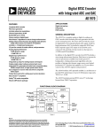 AD1970 Digital BTSC Encoder with Integrated ADC and DAC Data