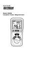 User Guide Model 380260 Insulation Tester / Megohmmeter