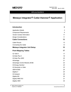 Metasys Integrator Cutler-Hammer Application