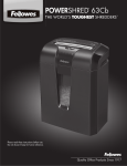 POWERSHRED® 63Cb - Fellowes Canada Ltd.