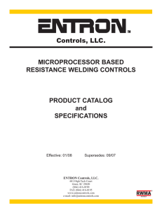 Entron Welding Control Catalog