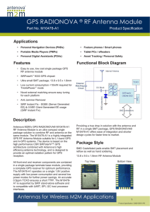 GPS RADIONOVA ® RF Antenna Module