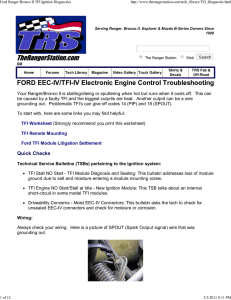 Ford Ranger/Bronco II TFI Ignition Diagnostics