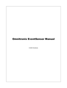 Omnitronix EventSensor Manual