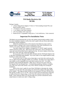 Hardwire Kit Installation Instructions - TSS