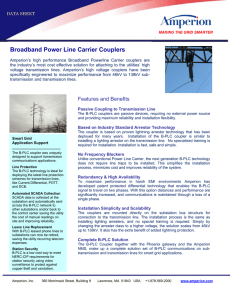 Broadband Power Line Carrier Couplers