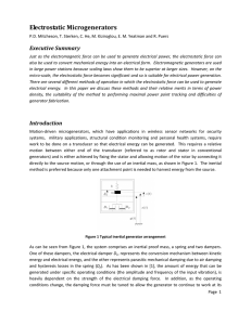 Electrostatic Microgenerators