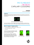 Tips to Prevent or Delay Capillary Clogging Application Note
