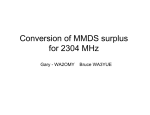 Conversion of MMDS surplus for 2304 MHz