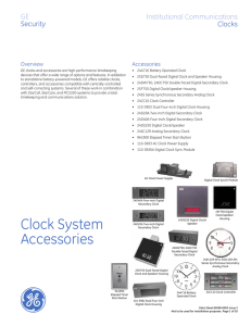 Data Sheet 85098-0003 -- Clock System