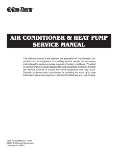 10-19-00 Air Conditioner Heat Pump Service Manual