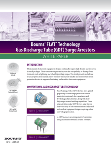Bourns® FLAT™ Technology Gas Discharge Tube (GDT) Surge