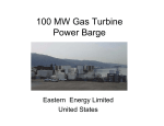 100 MW Gas Turbine Power Barge
