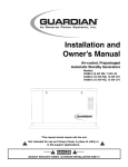 Installation and Owner`s Manual Air-cooled, Prepackaged