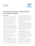 Intel® Celeron® Processors E1500 and E3400
