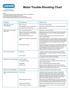 Motor Trouble-Shooting Chart