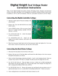 Digital Knight Dual Voltage Heater Conversion Instructions