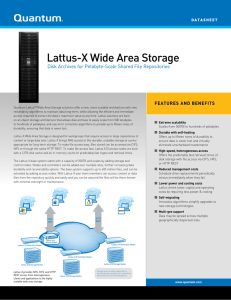 Lattus-X Wide Area Storage