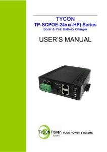 user`s manual - Tycon Systems Inc