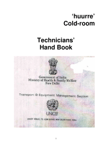 Technician Handbook For Huurre WIC With Petrol Genset