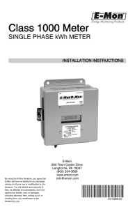 62-0388 Class 1000 Meter Installation Manual