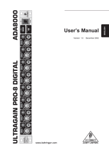 ULTRAGAIN PRO-8 DIGITAL ADA8000