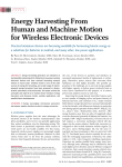 Energy Harvesting From Human and Machine Motion for