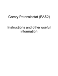 Gamry Potensiostat (FAS2) Instructions and other useful information