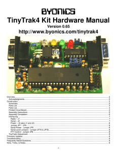 TinyTrak4 Kit Hardware Manual v0.65