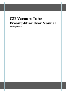 C22 Preamplifier User Manual