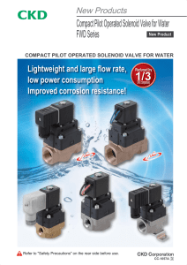 Compact Pilot Operated Solenoid Valve for Water FWD Series