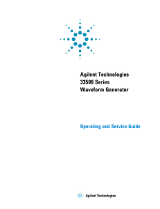 Agilent 33500 Series Operating and Service Guide