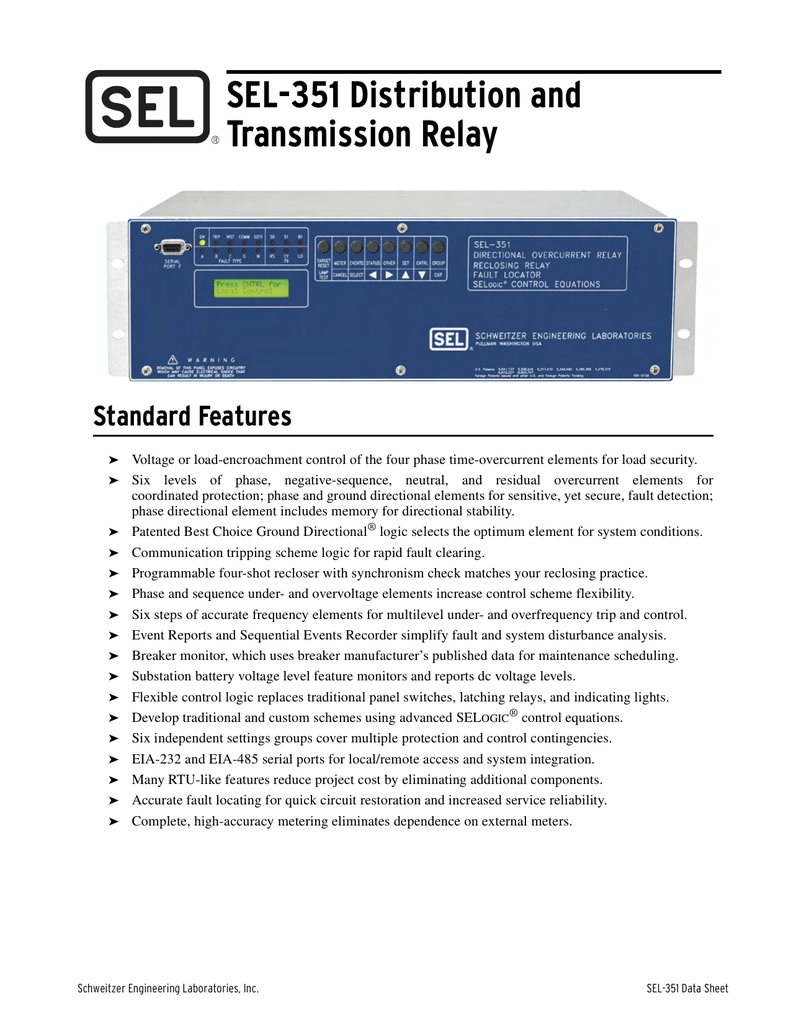 Schweitzer SEL-2030 Communication Processor 85-264v-ac