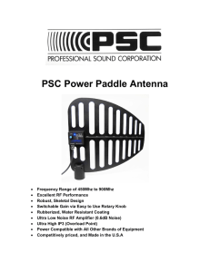 PSC Power Paddle Antenna - Professional Sound Corporation