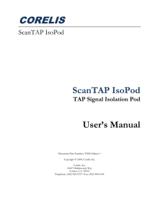ScanTAP IsoPod User`s Manual