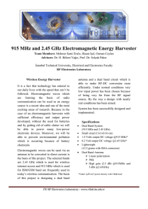 (915MHz and 2450 MHz) Harvester