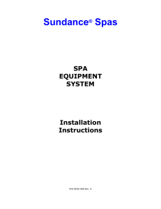 Inground Spa Equipment Installation Instructions