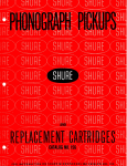 Shure Phonograph Pickups