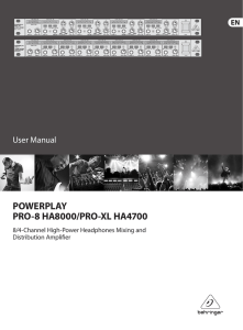 powerplay pro-8 ha8000/pro-xl ha4700