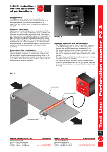 T est Line - P erforation counter PZ 3