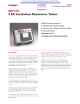 Megger MIT510 Resistance Tester Specification Sheet