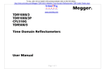 Megger TDR1000/3 Time-Domain Reflectometer User Manual