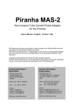 Piranha MAS-2 User`s Manual - English - 1.0B