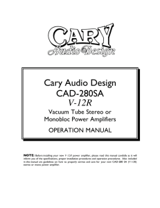 CAD-280SA V-12R Manual