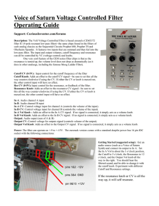 Voice of Saturn Voltage Controlled Filter