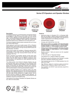 Series E70 Speakers and Speaker Strobes