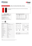 Datasheet proStop - Non Solenoid Switch Body - Standard