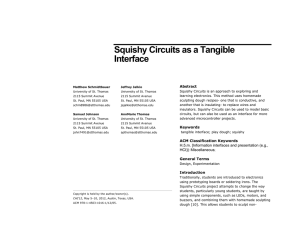 Squishy Circuits as a Tangible Interface