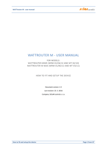 WATTrouter M - user manual - SOLAR controls sro